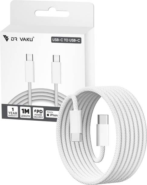 DR VAKU USB Type C Cable 1 m Nylon Braided Type-C to C Data Cable (Apple MFi Certified)