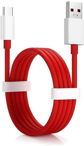 sadgatih USB Type C Cable 8 A 1 m 65W-10W/6.5A VOOC/WARP/DASH/SUPERVOOC/SUPERDART CHARGER (Compatible with oppo,realme,narzo,oneplus,vivo,iqoo,samsung,motorola,mi,redmi,poco, Red, White, One Cable