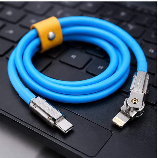 VYNTRONICS USB Type C Cable 0.99 m Premium Gaming Cable for Gaming Setup with Flexible Construction Metal Connecto