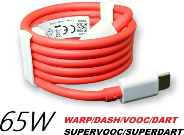 PROWARP USB Type C Cable 6.5 A 1 m OEM 65W-10V/6.5A VOOC/WARP/DASH/DASH/SUPERVOOC/SUPERDART CHARGER