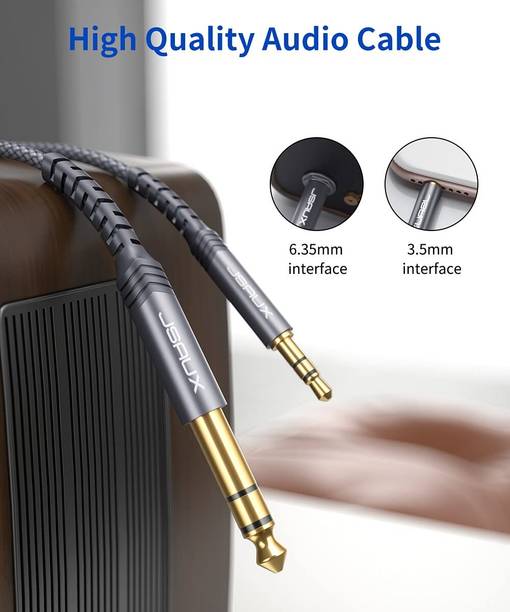 Zorbes USB Type C Cable 3.5 m JSAUX 1/4 to 1/8 Cable Stereo Audio Cable 4FT, 6.35mm 1/4 Male to 3.5mm 1/8