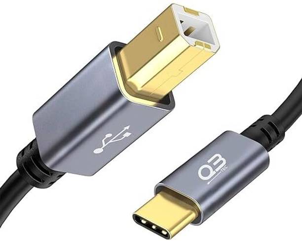 WiredCom USB Type C Cable 2 m USB C to Printer Cable B 2 Meter Black