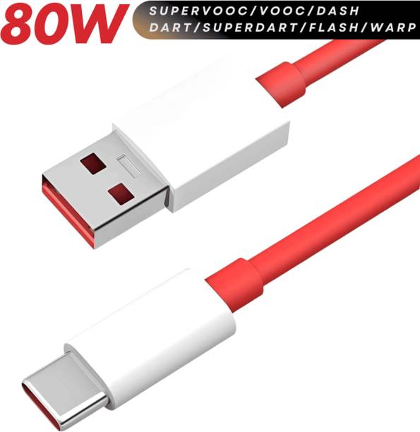 OnePlus USB Type C Cable 8 A 1 m TPE 80W WARP/6A Type C Cable Data Sync Fast Charge Cable for-1