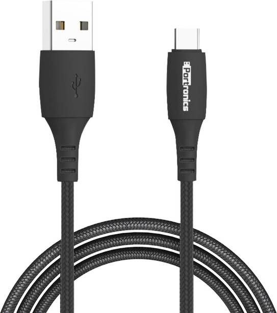 Portronics USB Type C Cable 3 A 1 m A 2.0 Male ,IF Certified, Supports Fast Charging