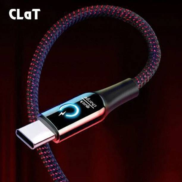 CLAT USB Type C Cable 3 A 1.1 m with Intelligent Power Off Led Light and Quick Charging Indicator