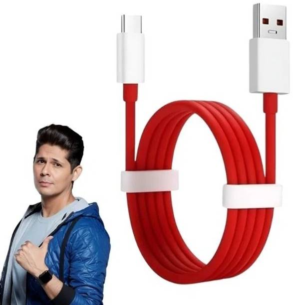 ChargingCable.in USB Type C Cable 8 A 1 m WARP/Dash Charging Type C Charger Cable Compatible for One Plus