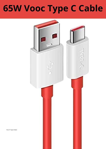ANMORA USB Type C Cable 1.03 m 65W-10W/6.5A VOOC/WARP/DASH/DASH/SUPERVOOC/SUPERDART CHARGER CABLE