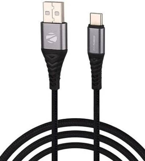 ZEBRONICS USB Type C Cable 1 m Zeb TU800P (Black)