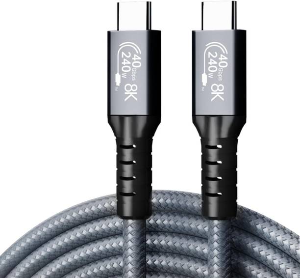 Tobo USB Type C Cable 1 m 40GBps Data Transmission 240W (48V5A) PD Super Fast Charge, 8K@60Hz HD Extension for Thunderbolt 4, Mobile Phone, Notebook, MAC, SSD, PD3.1 TD-1154CC