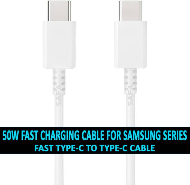 Safa USB Type C Cable 5 A 1.01 m 50W_5A TYPE-C TO TYPE-C FAST CHARGING CABLE FOR SAMSUNG S24 Ultra / S24 Plus / S24 / S23 FE / S23 Ultra / S23 Plus / S23 / S22 FE / S22 Ultra / S22 Plus / S22 / S21 FE / S21 Ultra / S21 Plus / S21 / S20 FE / S20 Ultra / S20 Plus / S20 /