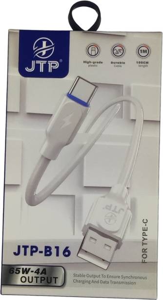 JTP USB Type C Cable 100 m 65W Fast Charging 4A Stable Output 1M Durable Cable 480MBPS High-Speed Data Transmission