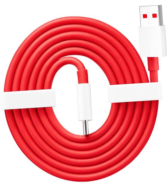 GOOD FUN USB Type C Cable 2 A 1 m OnePlus Warp Charge Type-C To Type-C Cable 100Cm, Compatible With Smartphone, Red,White