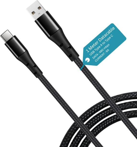 Sulania USB Type C Cable 6 A 1 m Metal Braided USB Type A to Type C One Meter Data Cable