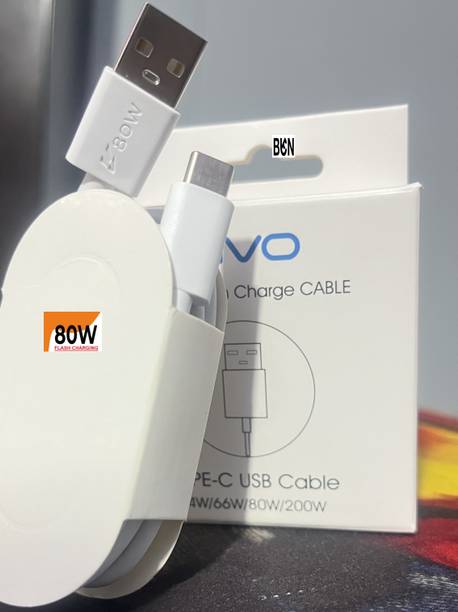 BKN USB Type C Cable 6 A 1.2 m ORIGNAL CERTIFIED VIVO 80W / 6 AMPERE FLASH CHARGING 1.2 METER FAST CHARGING DATA CABLE FOR VIVO VIVO iQOO VIVO 120W, VIVO X90 PRO, IQOO 9 PRO, IQOO 10, VIVO IQOO 11, VIVO X90 PRO +, VIVO IQOO 8 / IQOO 9 / IQOO 10 PRO, X80 X70 X50 Pro V27 V25 iQOO 11 10 9 8 7 6 Z7 Z5, VIVO T1 5G, VIVO X90 Pro, X90, iQOO 11 5G, VIVO V25 PRO /Y73, Z1x,Z5,Z6, Z6 5G, Vivo X90 Pro Plus 5G, iQoo Z6 pro, iQoo 9 SE, iQoo7, iQOO Neo 6 SE 5G, VIVO V20 , V20SE , V20 Pro , X50 , X50 Pro, VIVO V25, VIVO X80 PRO, Vivo X70 Pro Plus, Vivo X80, iqoo Neo 7,Neo 7 Pro,Neo 6 vivo X90,X90 Pro,X80,X80 Pro,X70,X70 Pro AND ALL VIVO TYPE C MOBILE PHONES