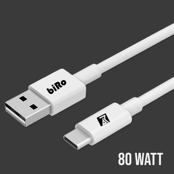 biRo USB Type C Cable 6 A 1 m 6AMP 60W DART/VOOC Fast Charging Ca