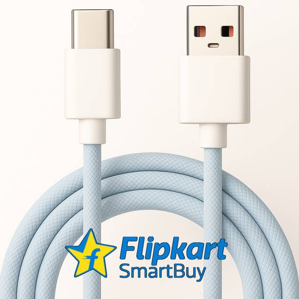 Flipkart SmartBuy USB Type C Cable 3 A 1 m Braided 20W type c cable | data cable c type data cable for Mobile charger cable | USB Cable Type A to USB Type C Data cable c charger cable fast charging data cable| Braided Data Cable | USB A to C data cable | Supports Android Auto & CarPlay Cable