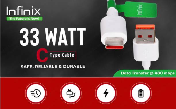 Infinix USB Type C Cable 3 A 1 m 33 Watt Model No.C033-C