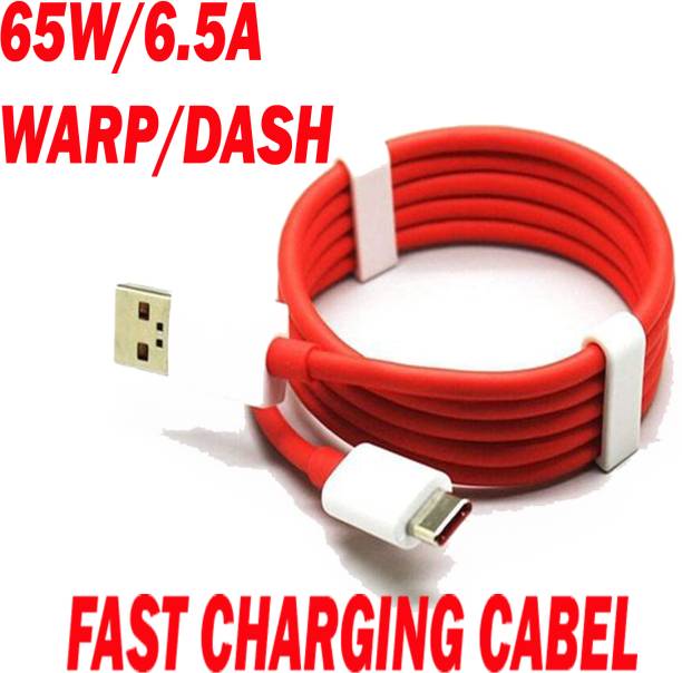 Craft World USB Type C Cable 1 m 65W-10W/6.5A VOOC/WARP/DASH/DASH/SUPERVOOC/SUPERDART CHARGER CABLE