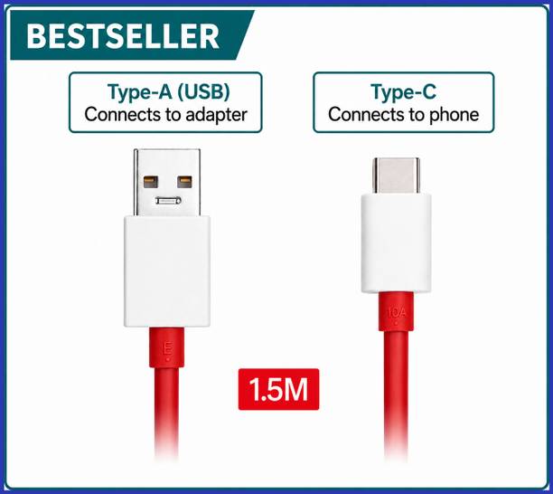 OnePlus USB Type C Cable 10 A 1.5 m Copper Original 100W USB to Type-C Fast Charging Data Sync Cable 1.5M