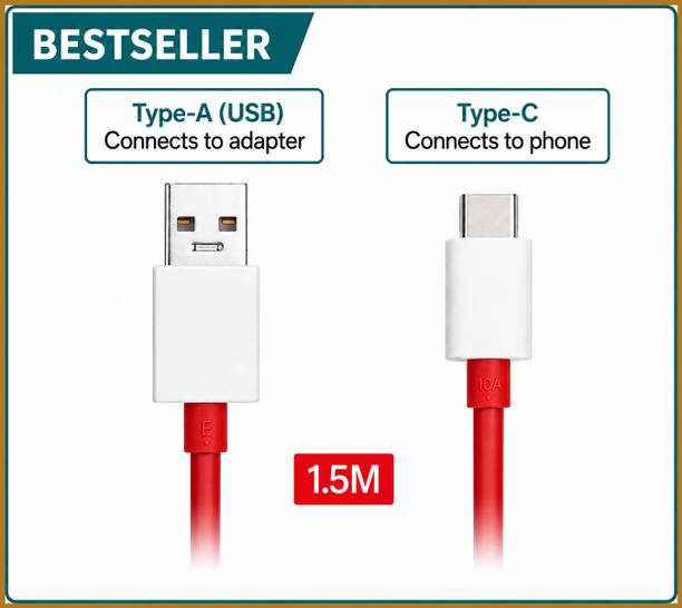 OnePlus USB Type C Cable 10 A 1.5 m Copper Original 100W Type-C Super Fast Charger Cable USB-A to C 1.5 Meter