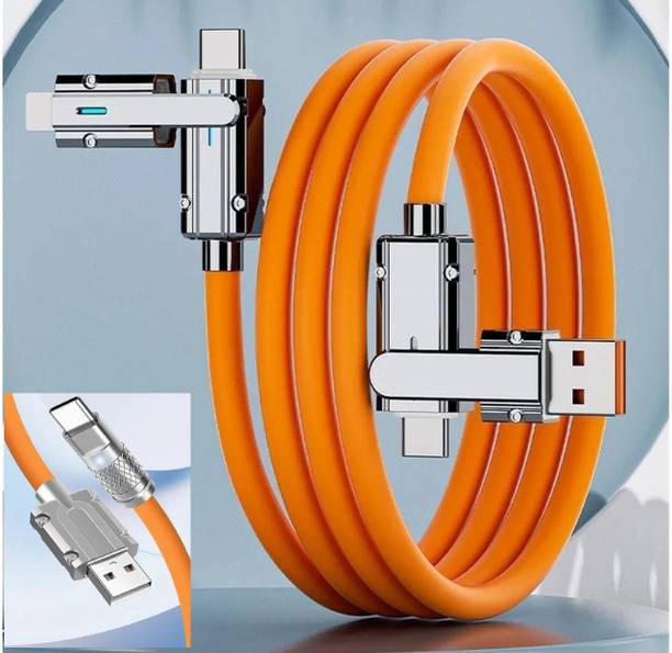 VshFactory USB Type C Cable 5 A 1 m Copper 4 In 1 Data Cable Fast Charging Portable Cord For Travel/Outdoor | Cable & AccessoriesWith USB Type-C -iOS Smartphones & USB Port Fast Charger Type-C Retractable USB Cable