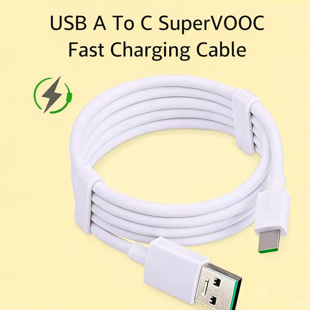 Tart USB Type C Cable 3 A 1 m Original SuperVOOC 65W Type C Fast Charging Cable | Charge & Data Sync Compatible with Oppo Reno 15 Pro 5G, Reno 14 5G, Reno 13 Lite, Reno 12 Lite