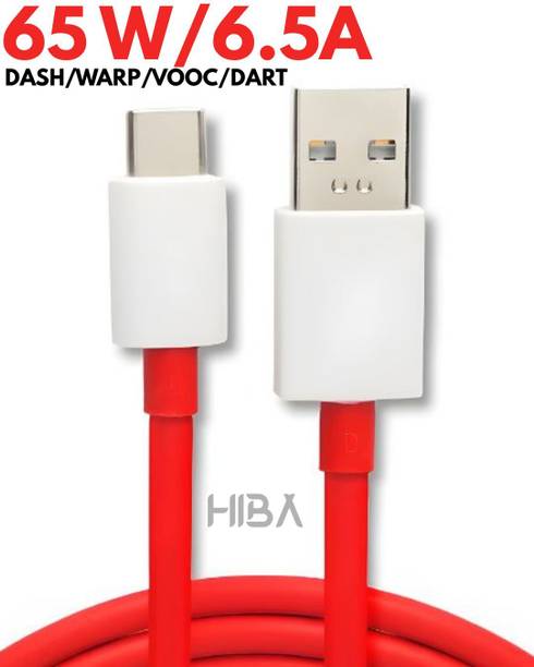 Hiba USB Type C Cable 1 m Plastic 6.5 A 1 m OEM 65W-10W/WARP/DASH/SUPERVOOC/SUPERDART CHARGER