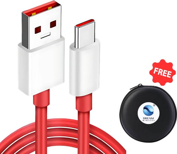 DreamWireless USB Type C Cable 10 A 1 m Foil or Braided Copper ORIGINAL DART/VOOC/SUPERDART/SUPERVOOC SUPER FAST CHARGING CABLE WITH 12 MONTHS