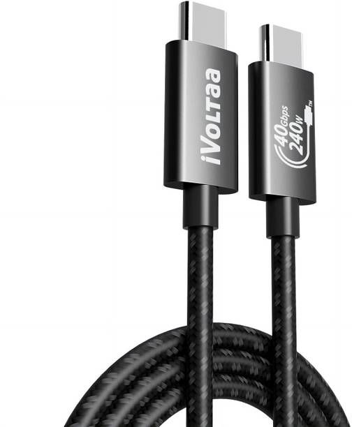 iVoltaa USB Type C Cable 5 A 1 m [40Gbps - 240W USB C Cable, USB 4 Cable with 2nd Gen E- Marker Chip, PD Fast Charge & 8K Video Output[Thunderbolt 3 Compatible]
