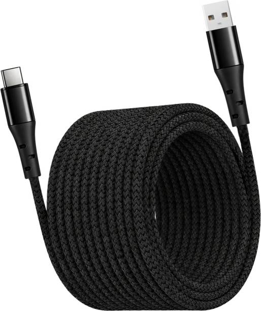 Sulania USB Type C Cable 4 A 2 m Metal Braided 2 M Fast Charging Cable Supported Technology SuperVOOC/VOOC/Dash