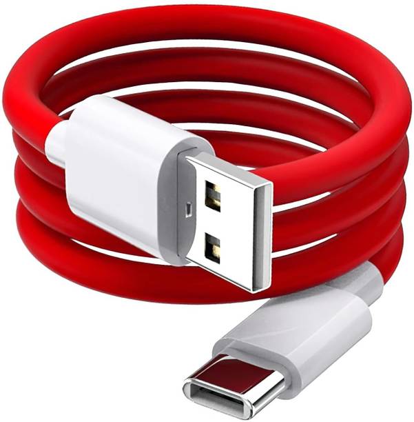 ChargHunt USB Type C Cable 1 m USB Type C Red Datacable Supports Supervooc/Vooc/warp/Quich charge