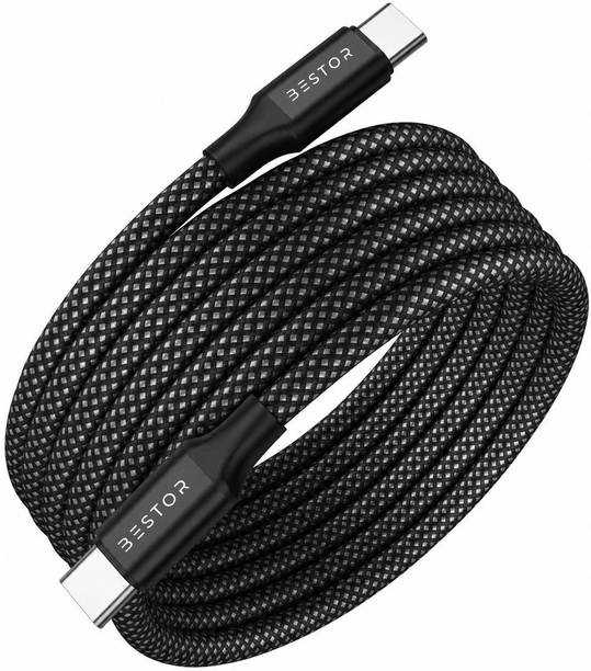 Bestor USB Type C Cable 1.2 m Magnetic USB Type-C to Type-C Fast Charging Cable | Strong Magnetic Connector | Nylon Braided | Fast Charging & Data Sync