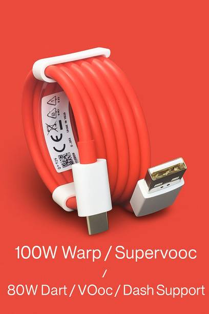 ULTRADART USB Type C Cable 1 m original New-100W PD Fast Charging Cable | Supports VOOC, SUPERVOOC, WARP, DASH | Compatible with OnePlus, Oppo, Realme, Nothing, Moto, Samsung – Red