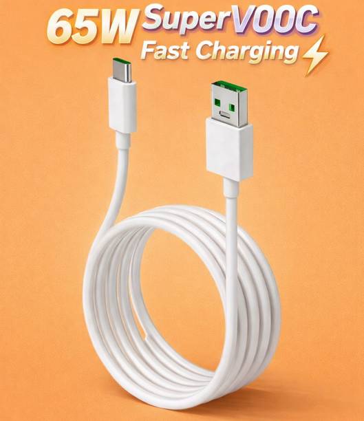 mPix USB Type C Cable 3 A 1 m Original SuperVOOC High Speed Type C Cable for Oppo Reno 11/Reno 10/Reno 9 Pro/F25 Pro/F23/F21 Pro/Reno 8T 5G/A78 & USB-C Devices