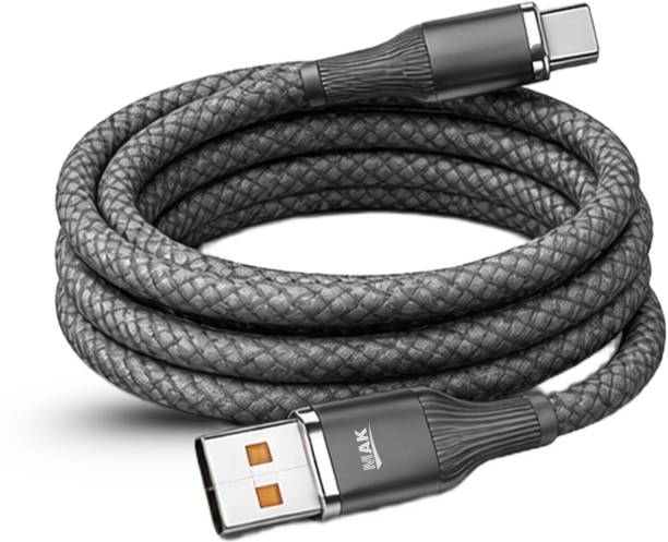MAK USB Type C Cable 3 A 1 m Copper Original Nylon Braided USB-A to Type C Fast Charging Cable