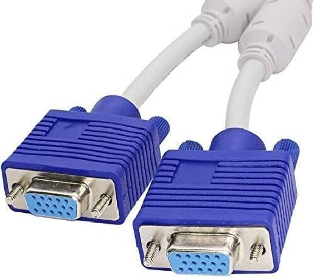 Sancy  TV-out Cable Dual VGA Monitor Splitter – 1 Male to 2 Female Y Adapter Cable
