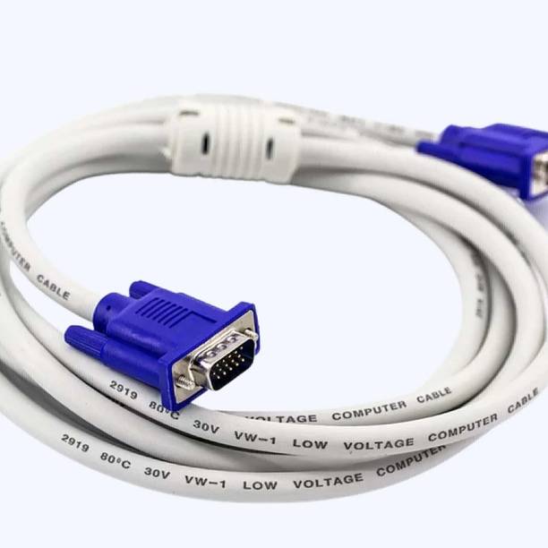 R3 GERMAN VGA Cable 20 m Polyester VGA CABLE 20 m BLACK / WHITE COLOUR