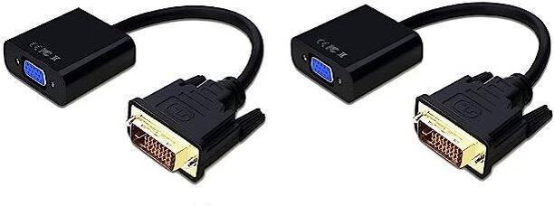 RuhZa VGA Cable 0.05 m - Suitable for Connecting Latest Graphic Cards with dvi d Out Put to VGA Display/projector