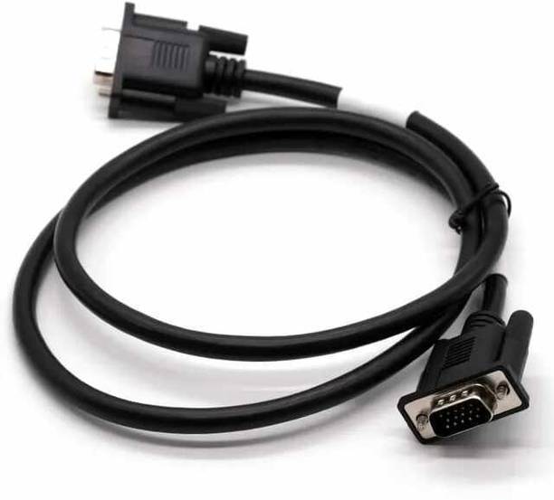 R3 GERMAN VGA Cable 3 m Polyester Vga Cable 3 Metre White / Black