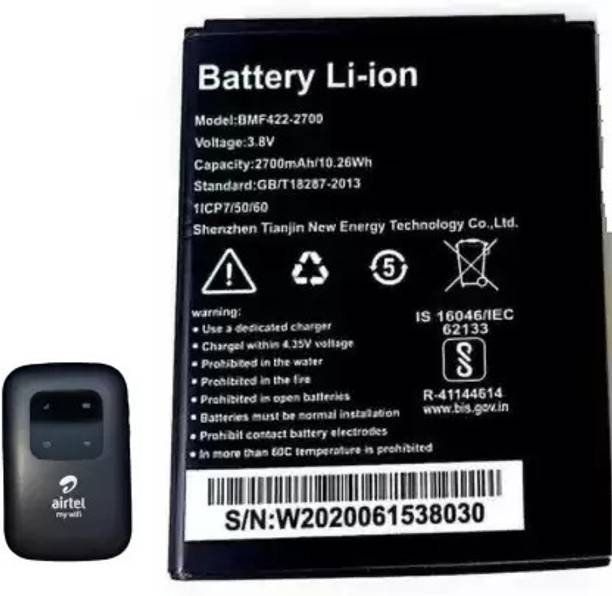 Airtel 4G LTE Hotspot -BMF422- HOTSPOT Battery 2700mAh Battery ORIGINAL Data Card