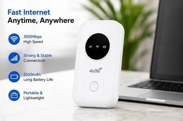 Neurix 4G LTE Wireless Mobile WiFi Router | 300Mbps Speed | SIM Enabled Hotspot Device 300 Mbps Data Card ,Calls not Supported