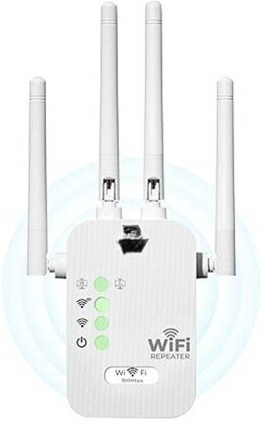 X88 Pro WiFi Extender , Wireless Repeater Up to 50 Meter and 20 Devices Data Card(White) 300 Mbps Data Card ,Calls not Supported