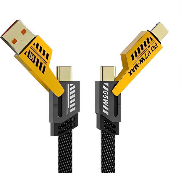 Vora 4 in 1 Universal Fast Charging & Data Cable. 65 W 150 Mbps Data Card ,Calls not Supported