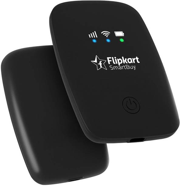 Flipkart SmartBuy 4G LTE Wireless Wi-Fi Dongle, All SIM Support, 2100mAh Battery, 150 Mbps Data Card ,Calls not Supported