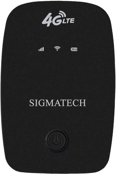 Sigmatech Portable 4G LTE Wi-Fi Hotspot Dongle | 2100mAh Battery | Multi SIM | Single Band 150 Mbps Data Card ,Calls not Supported