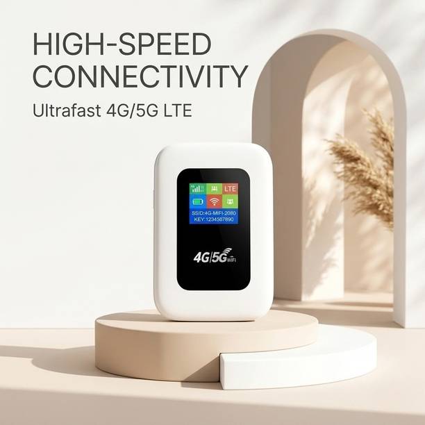 Neurix 4G WiFi Hotspot Device with LCD Screen, SIM Card & USB Port 150 Mbps Data Card ,Calls not Supported