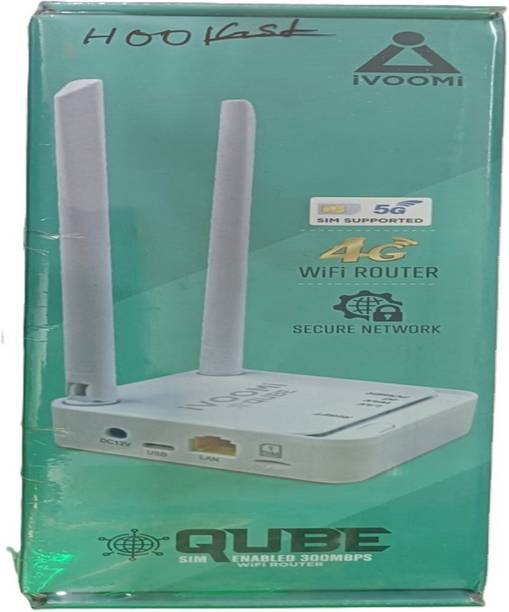 iVoomi QUBE WIFI ROUTER 300 Mbps Data Card ,Calls not Supported
