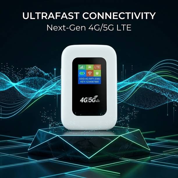 Neurix 4G WiFi Hotspot Device with LCD Screen, SIM Card & USB 150 Mbps Data Card ,Calls not Supported