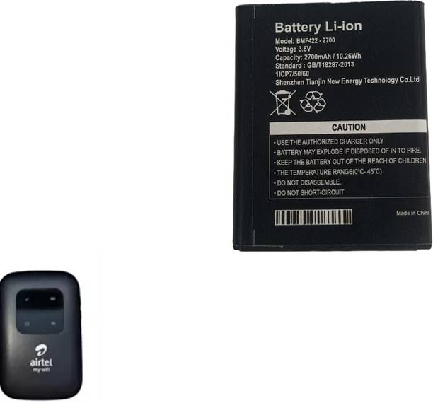Airtel 4G LTE Hotspot BMF422 Mobile Battery For Portable WiFi Router 2700mAh Battery 150 Mbps Data Card ,Calls not Supported