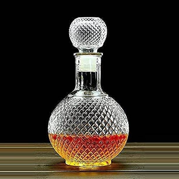 GREATZON Glass Round Ball Shape Decanter For wine, whiskey,Liquor,Juice,Water Home, Bar, Office Decanter